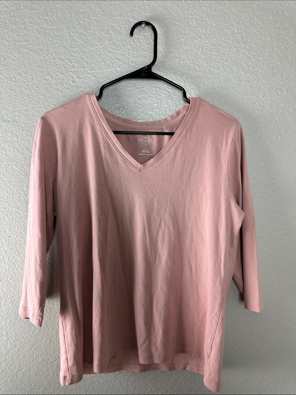 St. John's Bay Blush Pink Half Sleeve Shirt L